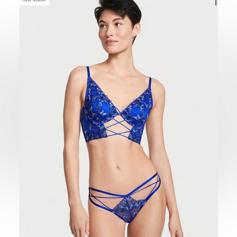 Victorias Secret Butterfly Embroidery Strappy Bikini Panty